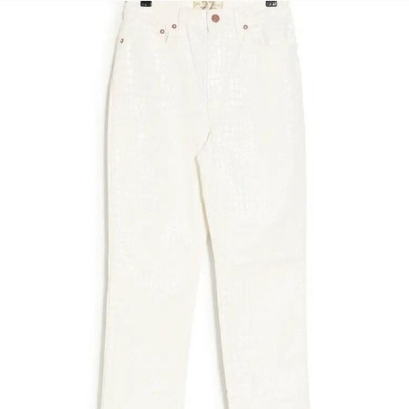 NWT Free People Lydia Embossed Straight Leg Jean - Picture 7 of 8